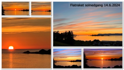 Solnedgang på Flatraket