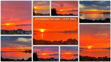 Solnedgang på Flatraket