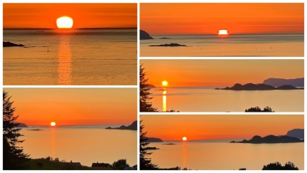 Solnedgang på Flatraket